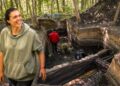 Archeologė Miglė Urbonaitė-Ubė Kukuliškių piliakalnio archeologinių tyrimų vietoje