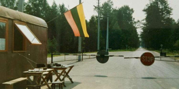 Lietuvos Respublikos Druskininkų muitinės postas 1991m. vasara | Nuotr. autorius nenurodytas