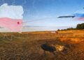 Rusijos raketos skrydžio į Tarnawa-Kolonia vietovę Lenkijoje vaizdinis atkūrimas