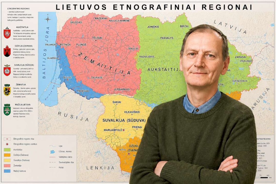 Etnologas dr. Žilvytis Šaknys Lietuvos etnografinių regionų žemėlapyje aptaria Sūduvos ir Suvalkijos pavadinimų vartojimą.