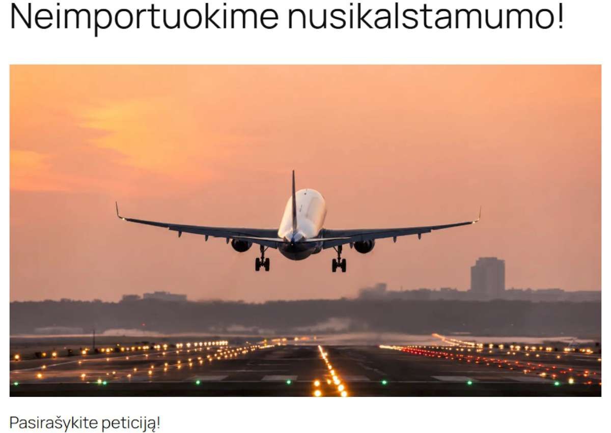 Lėktuvas - neimportuokime nusikalstamumo
