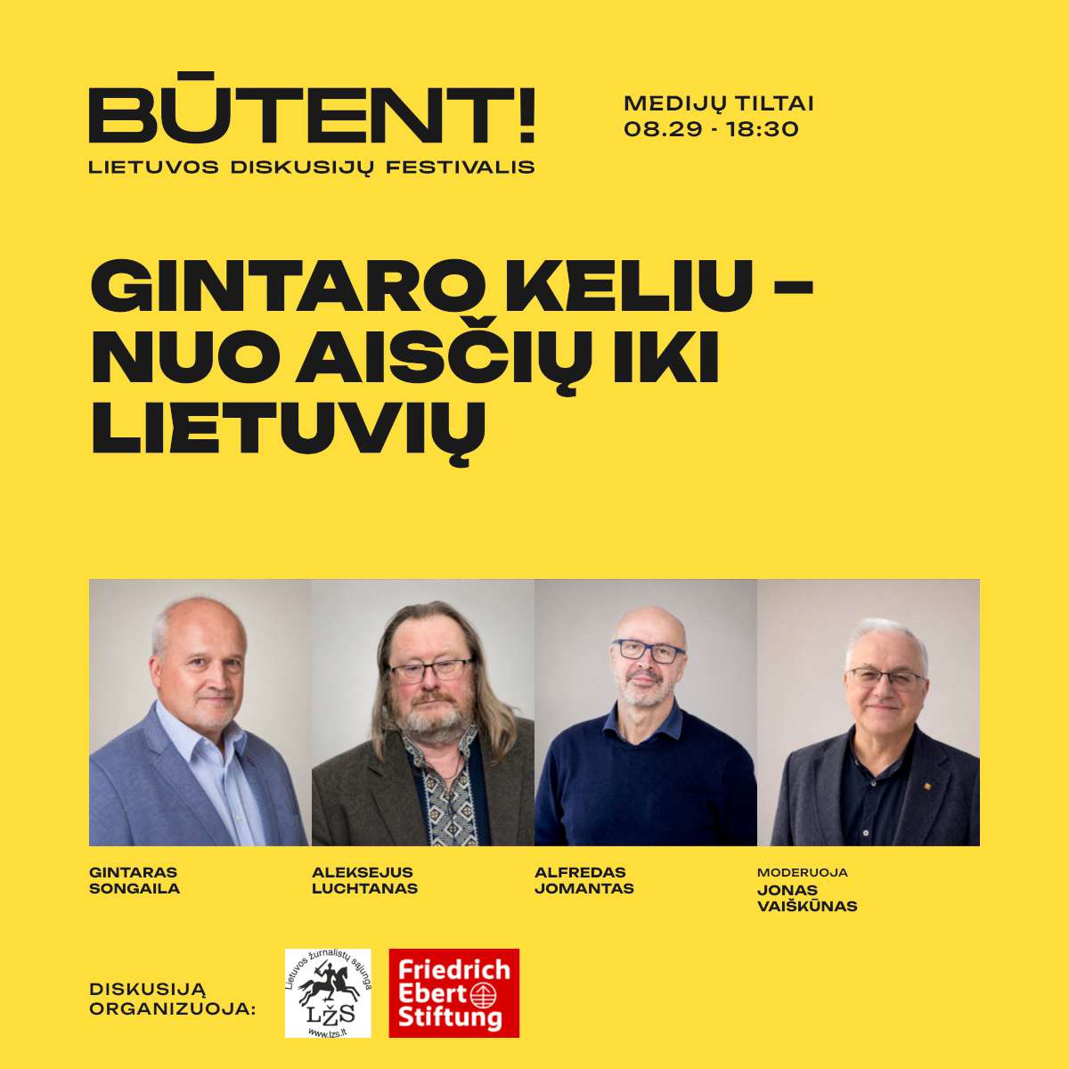 Kvietimas į pokalbį „Gintaro kelias – nuo aisčių iki lietuvių“ diskusijų festivalyje BŪTENT!