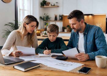 Šeima namuose planuoja finansinį saugumą ir aptaria išlaidas