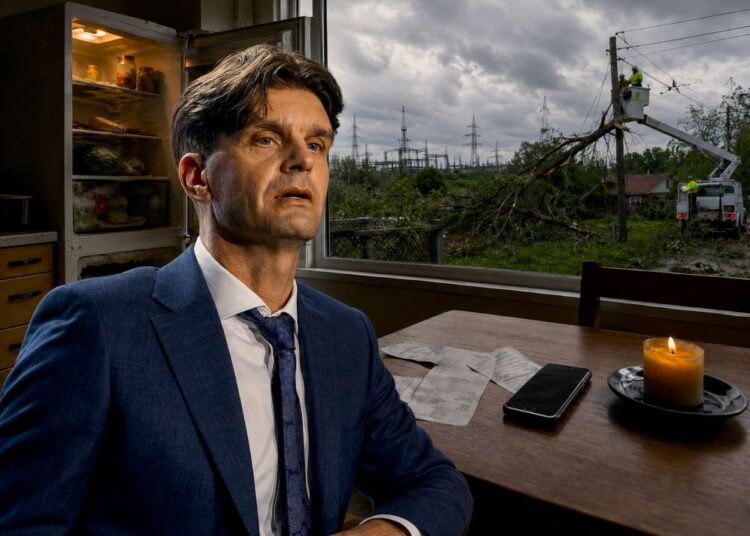 Ignas Vėgėlė be elektros likusiame name: atitirpęs šaldytuvas ir elektros tinklų gedimo šalinimo darbai