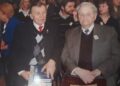 Vytautas Liudas Dailidka ir Zigmas Zinkevičius Eišiškių Stanislovo Rapolionio gimnazijoje 2011 m.