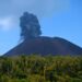 Išsiveržiantis Anak Krakatau ugnikalnis Indonezijoje
