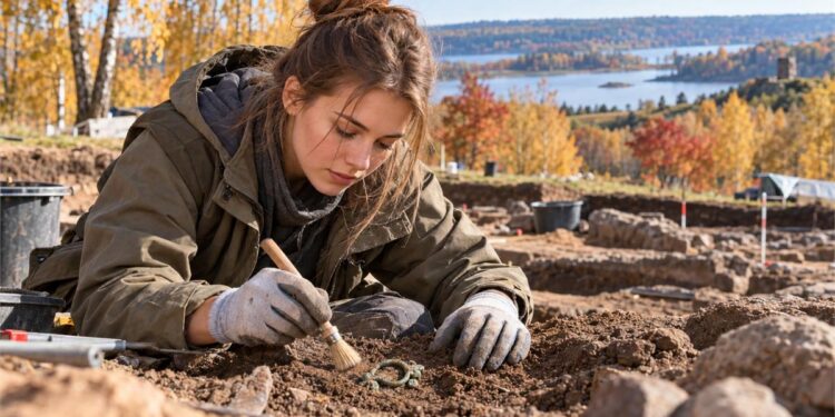 2026 m. spalio 12-osios horoskopas – jauna archeologė atidengia senovinį papuošalą rudens kasinėjimuose