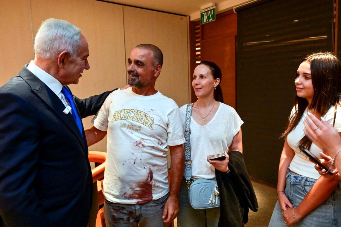 Janivas Chajunas susitikime su Izraelio ministru pirmininku Benjaminu Netanjahu