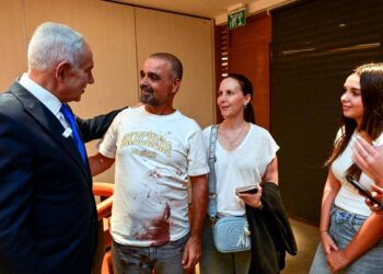 Janivas Chajunas susitikime su Izraelio ministru pirmininku Benjaminu Netanjahu