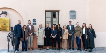 Europos kino kultūros lobio ženklo suteikimo Kauno miesto muziejui dalyviai