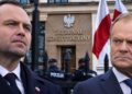 Lenkijos prezidento Karolio Navrockio ir premjero Donaldo Tusko priešprieša – DI sukurtas fotomontažas