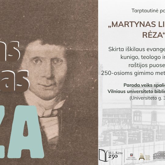 Martyno Liudviko Rėzos 250-osioms gimimo metinėms skirtos parodos plakatas