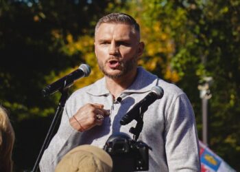 Sergejus Maslobojevas kalba 2026 m. spalio 3 d. mitinge prieš masinę migraciją