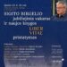 Sigito Birgelio jubiliejinio vakaro ir knygos „Liber vitae“ pristatymo plakatas su poeto portretu