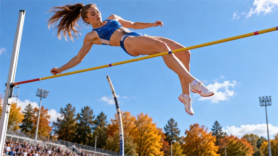 Jauna sportininkė šuolio su kartimi akimirką – 2026 m. spalio 4-osios horoskopas