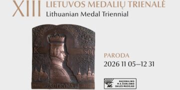 XIII Lietuvos medalių trienalės parodos skelbimas su Kotrynos Jogailaitės atvaizdu medalyje