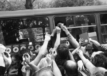 Romualdas Požerskis, B. Brazdžionis Kaune, 1989 m. gegužė | Lietuvos fotomenininkų sąjungos nuotr.