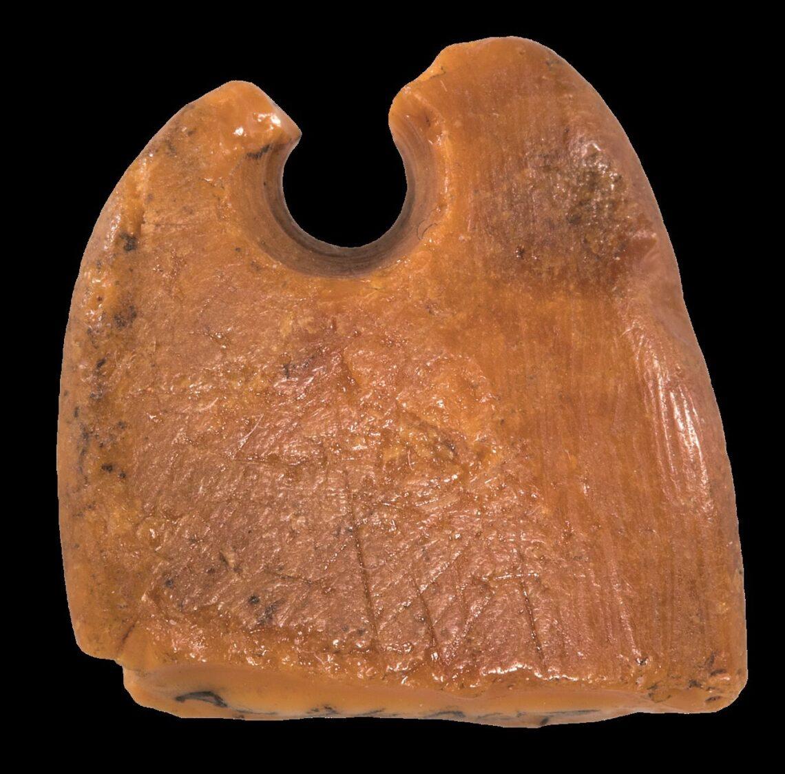 Nulūžusio ovalo formos kabutis | Palangos gintaro muziejaus nuotr.