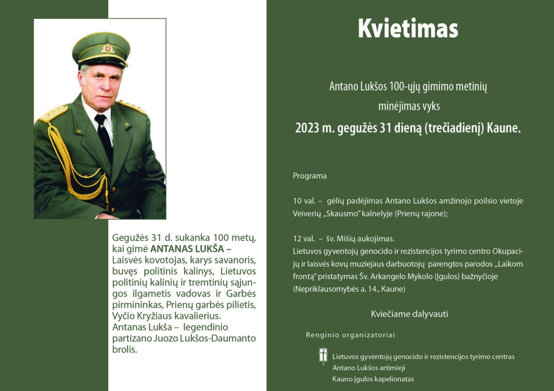 Antanas Lukša – nepalaužiamos dvasios kovotojas už Lietuvos laisvę | LGGRTC nuotr.