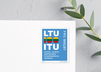 Lietuvos šimtmetis įamžintas pašto ženkle | Lietuvos pašto nuotr.