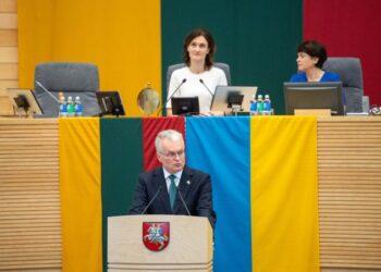 Prezidentas skaito 2023 m. metinį pranešimą | lrs.lt, R. Dačkaus nuotr.