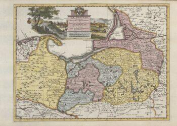5. La Prusse: Suivant les Nouvelles Observations de Messrs. de l'Academie Royale des Sciences, etc. Augmentées de Nouveau. A Leide (Leiden): chez Pierre vander Aa, [1714-1729]. 1 žemėlapis | Lietuvos mokslų akademijos Vrublevskių bibliotekos nuotr.