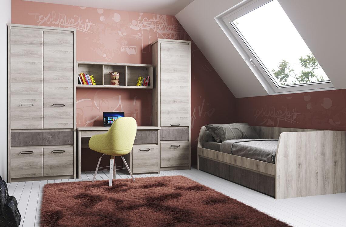 Vaiko ir jaunuolio kambarys | „Gintaro baldų“ nuotr.