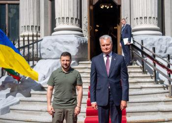 V. Zelenskis ir G. Nausėda | R. Dačkaus nuotr.