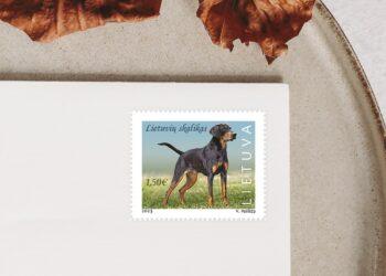 Lietuvių skalikui skirtas pašto ženklas | Lietuvos pašto nuotr.