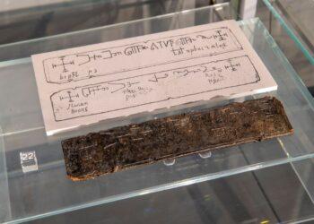 Plokštelė su nežinomais rašmenimis | M. Kaminsko nuotr.