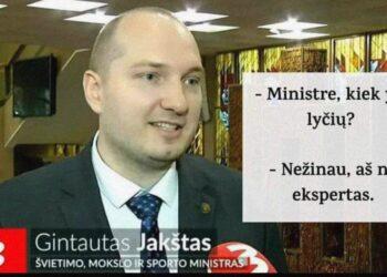 V. Sinica. Švietimo ministras kaip švietimo krizės simbolis: „Nežinau, kiek yra lyčių, aš ne ekspertas“