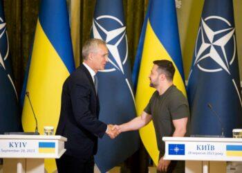 J. Stoltenbergas ir V. Zelenskis, Kijevas 2023-09-28 | president.gov.ua nuotr