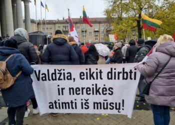 Mitingas prie Seimo prieš NT mokesčius 2023 | S .Gorodeckio nuotr.