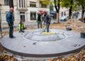 Obelisko montavimo darbai | kaunas.lt nuotr.