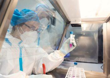 Tyrimų metu Vilniaus universiteto laboratorijoje | Vilniaus universiteto nuotr.