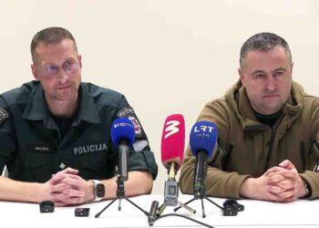 Kauno apskrities policijos viršininkas Mindaugas Baršys bei Lietuvos policijos generalinis komisaras Renatas Požėla | Alkas.lt nuotr.