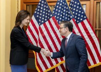 Seimo Pirmininkė ir JAV Atstovų rūmų Pirmininkas | O. Posaškovos nuotr.