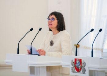 Dr. Daiva Vaitkevičienė kalba Prezidentūroje Nacionalinės J. Basanavičiaus premijos įteikimo proga | lrp.lt, R. Dačkaus nuotr.