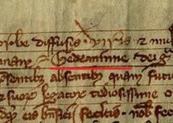 Laiško ištrauka, kuriame pirmąkart paminėtas Vilnius. Gedimino vardo užrašymas | autoriaus nuotr.