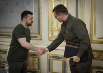 V. Zelenskio ir L. Kasčiūno susitikimas | Ukrainos prezidentūros nuotr.