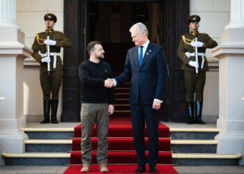 G. Nausėda ir V. Zelenskis | E. Kinaičio nuotr.