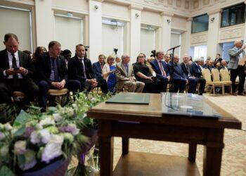 Č. Kudabos premija įteikta geologui Valentinui Baltrūnui | am.lrv.lt nuotr.