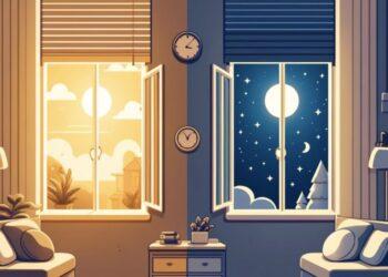 Diena naktis roletai | Dirbtinio intelekto sukurtas paveiksl.