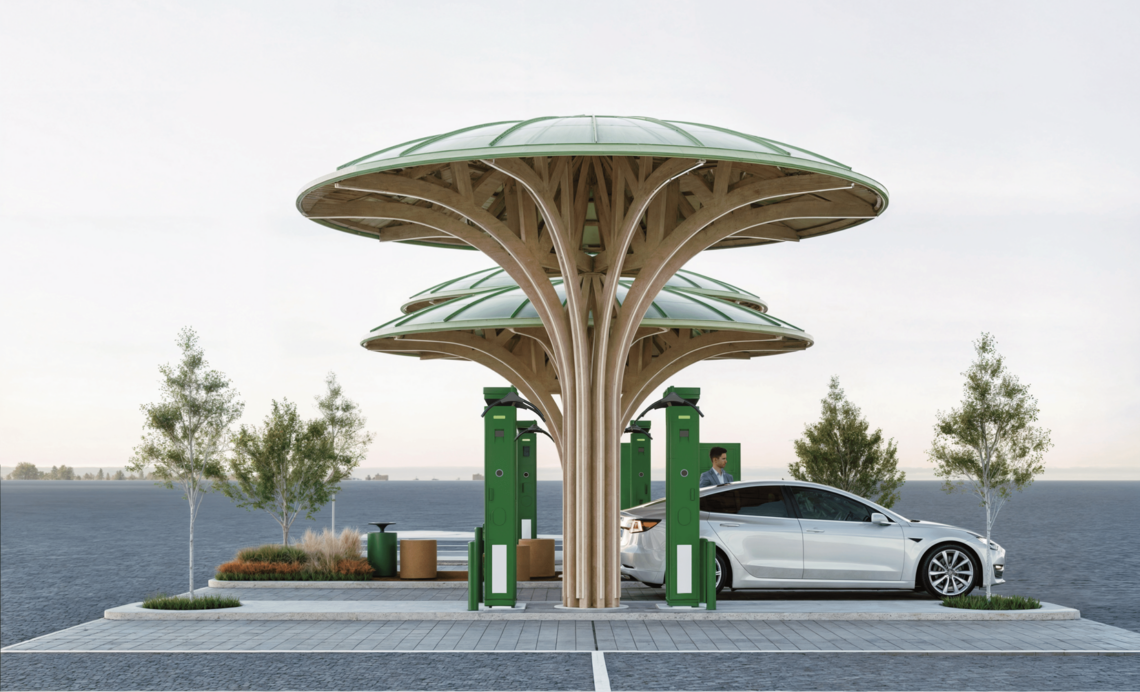 Elektromobilių įkrovimas | enefit.lt nuotr.