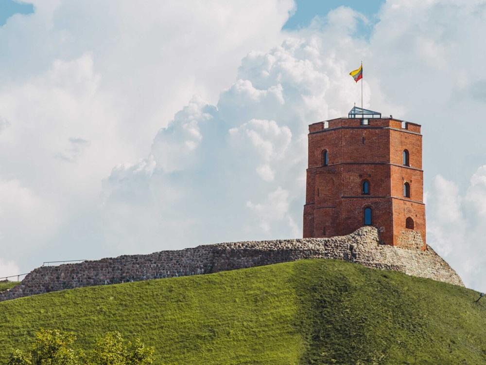 Gedimino kalno pietiniame šlaite įvyko nuošliauža: grėsmės kalno stabilumui nekelia | lnm.lt nuotr.